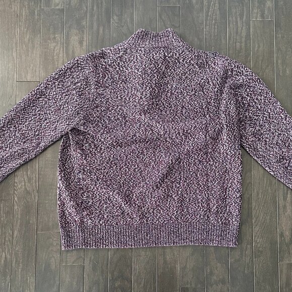 Red & Blue XL Merona Quarterzip Sweater  100% Cotton - Picture 2 of 9